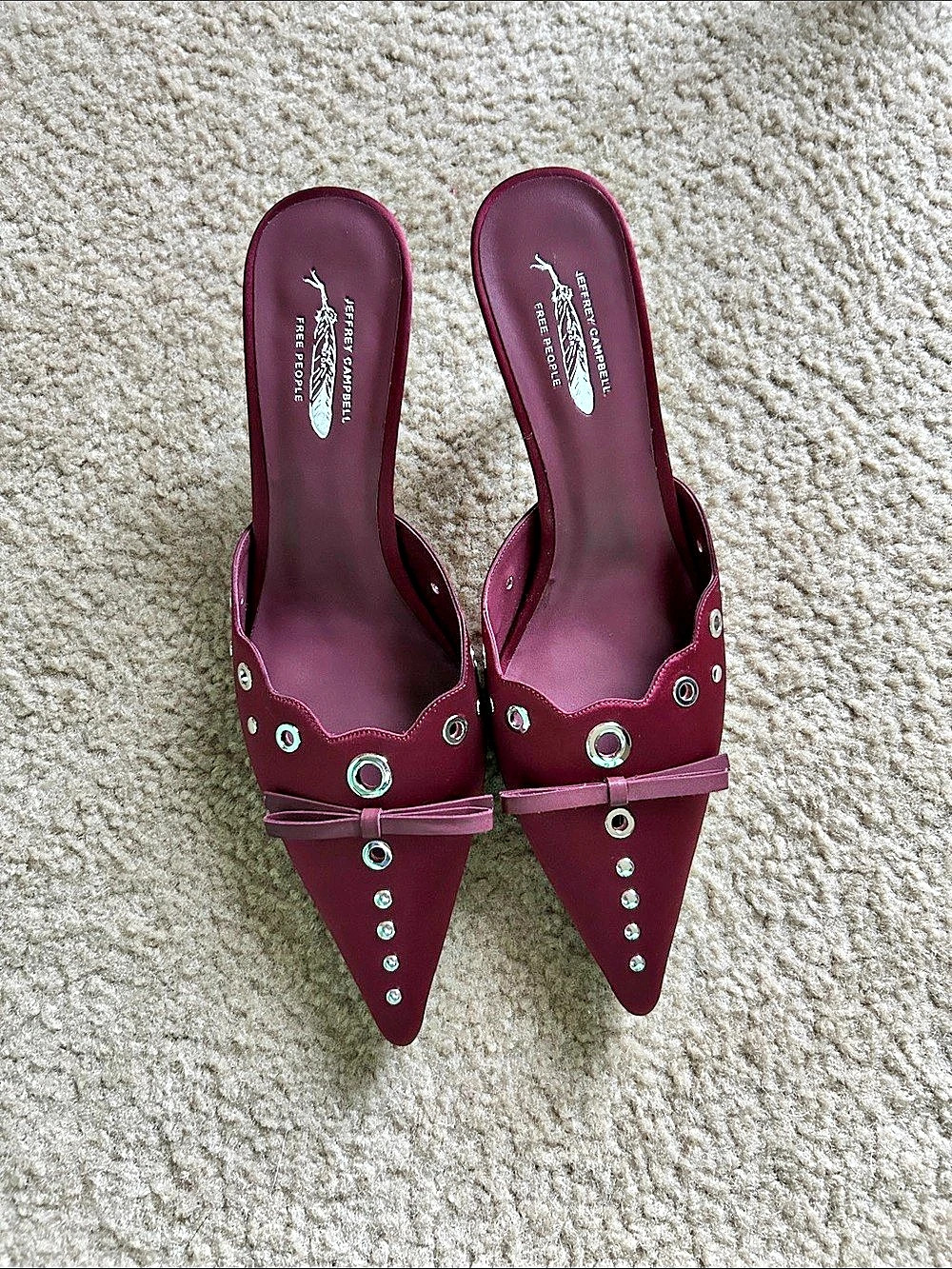 Jeffrey Campbell & free people  Arabella Heels Burgundy US 9